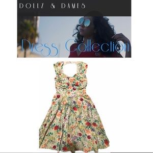DOLLZ & DAMES floral fit and flare dress small